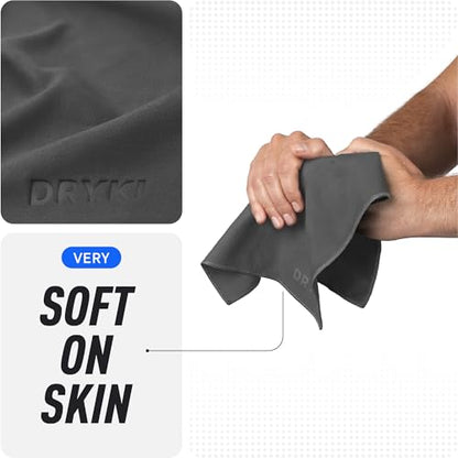 Sweat Absorbing Handkerchiefs - The Original Pocket-Sized Sweat Towels - Quick-Dry Microfiber Sweat Rags for Face, Hands, & Body - Men & Women - Gym, Sports, and Work (Dark Grey: 5 Pack)