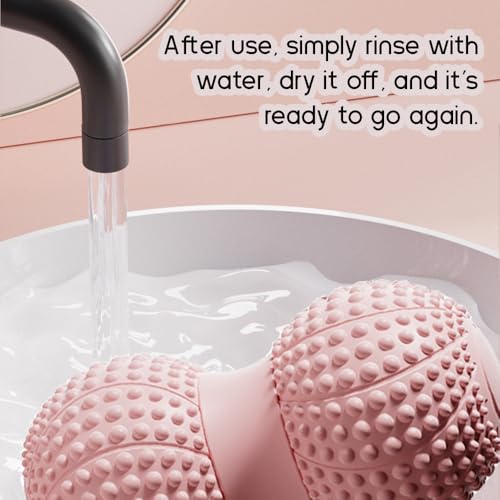 Peanut Massage Ball for Myofascial Release & Muscle Relaxation - Deep Tissue (Pink) - color: Pink