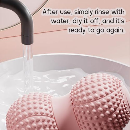 Peanut Massage Ball for Myofascial Release & Muscle Relaxation - Deep Tissue (Pink) - color: Pink