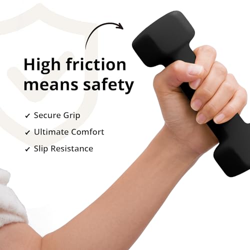 Portzon Weights Dumbbells with Neoprene Coating（Single）, 1LB-3LB Anti-Roll, Anti-Slip, Hexagonal Home Fitness Equipment for Shoulder, Neck, and Hand Training for Seniors over 55 old