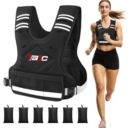 TB3C Adjustable Weighted Vest Woman, 4-10/11-20/20-30 LB Weight Vest for Women, Plus Size Womens Weighted Vest - color: Black, size: 04-10LB