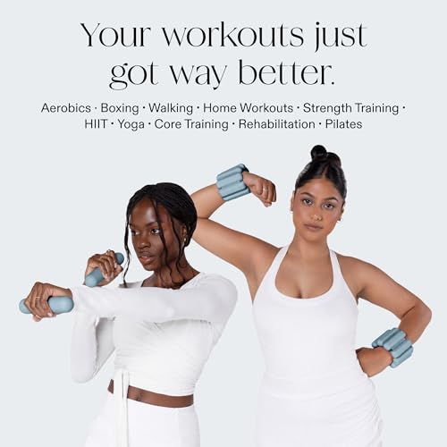 Bangles Wrist & Ankle Weights 2 Pound Pair and Bala Bars Dumbbell Set 2 Pound – Wearable Ankle Weights & Hand Weights for Fitness, Yoga & Strength Training