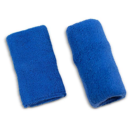 US Glove Sweat Bands for Wrists, Sports Wristbands for Men & Women, Athletic Hand Bands for Tennis, Gymnastics, Basketball, Volleyball, Baseball, Football or Gym Sport, 2-pc Cotton Arm Sweatbands 4.5" - color: Royal Blue, size: 4.5 inch