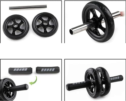 Exercise Wheels Stable Exercise Roller Abdominal Wheel Roller Non-Slip Tire Pattern Fitness Gym Exercise Dual Ab Roller Wheel New