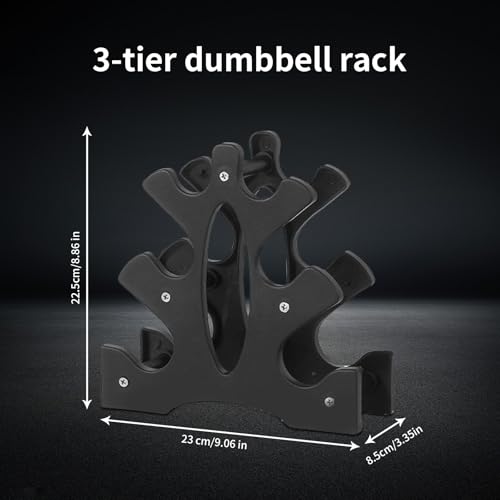 Topyond Dumbbell Rack,3 Tier Dumbbell Weight Rack, A-Frame Dumbbell Weight Rack, Dumbbell Rack Only for Home Gym,Weight Racks For Free,Weight Holder Storage Accessories for Home Gym Exercise(Rack Only, No Dumbbells)