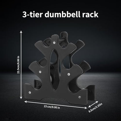 Topyond Dumbbell Rack,3 Tier Dumbbell Weight Rack, A-Frame Dumbbell Weight Rack, Dumbbell Rack Only for Home Gym,Weight Racks For Free,Weight Holder Storage Accessories for Home Gym Exercise(Rack Only, No Dumbbells)