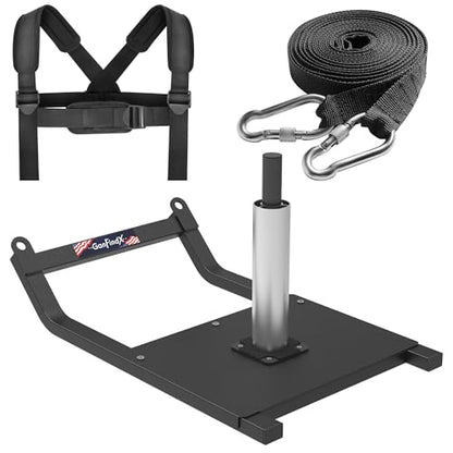GanFindX Workout Weight Sled for Speed & Athletic Strength Training - color: Black