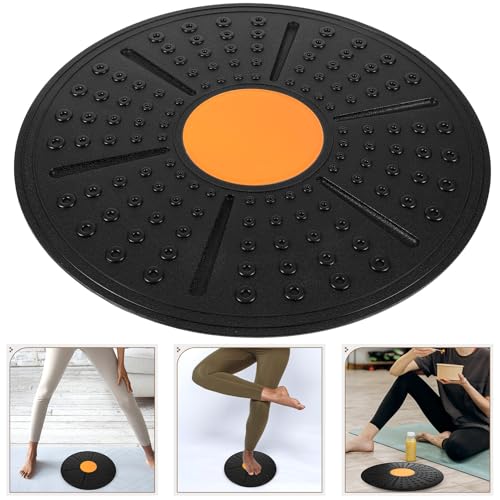 KESYOO Adjustable Wobble Board Balance Trainer with Non-slip Surface for Core Stability and Rehabilitation PP Material Half Stability Board for Home Gym and Physical Therapy