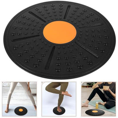 KESYOO Adjustable Wobble Board Balance Trainer with Non-slip Surface for Core Stability and Rehabilitation PP Material Half Stability Board for Home Gym and Physical Therapy