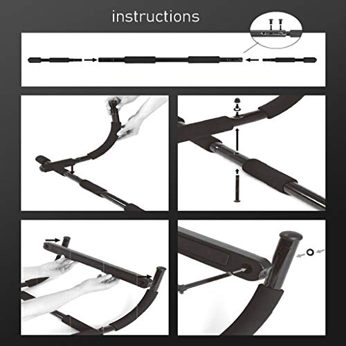Doorway Chin Up Bar, Home Gym Portable Horizontal Bar No Screws, Strength Training, Load 150kg