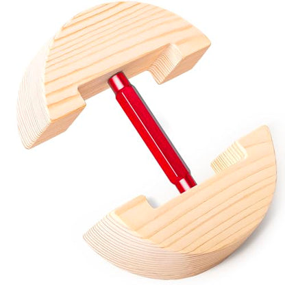 Hat Stretcher for Fitted Hats, Cowboy Hat Stretcher Fitted Hat 7 to 8 1/2, Adjustable Wooden Hat Jack Stretcher Fits All Caps - color: Round Square Red