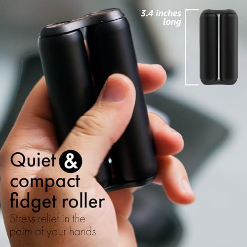 ONO Roller - Handheld Fidget Toy for Adults | Help Relieve Stress, Anxiety, Tension | Promotes Focus, Clarity | Compact, Portable Design (Black, Full Size - Aluminum) (Pack of 2) - size: Full Size (Pack of 2), style: Aluminum - Black