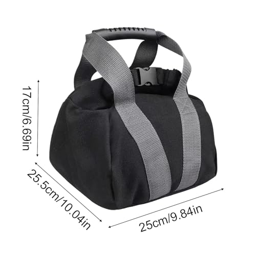 Sandbag Workout – Canvas 25.5x25x17cm | Adjustable Weight Fitness Sand Bag Kettlebell | Strength Training Exercise Equipment For Women Men Home Gym Yoga Sports Use - color: Gray