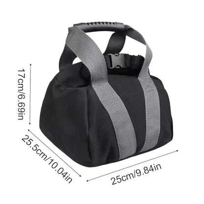 Sandbag Workout – Canvas 25.5x25x17cm | Adjustable Weight Fitness Sand Bag Kettlebell | Strength Training Exercise Equipment For Women Men Home Gym Yoga Sports Use - color: Gray