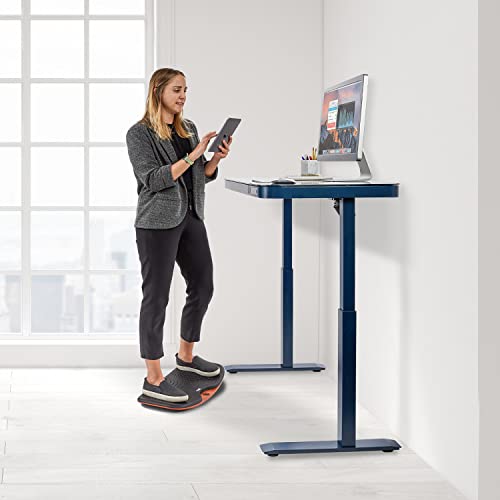 Seville Classics airLIFT Premium Anti Fatigue Wooden Balance Wobble Board Mat w/Massage Points, for Office Standing Desk, Home, Exercise, Therapy, Sports Training, Black, 25"W x 13"D - size: 25"