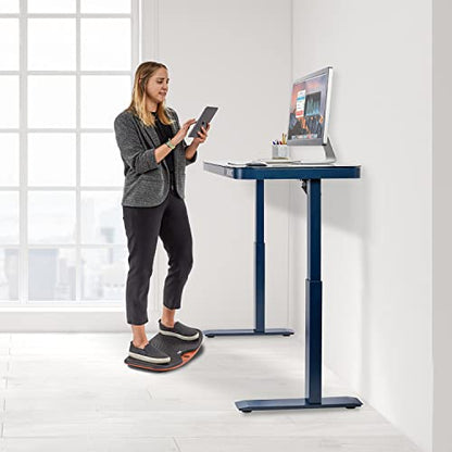 Seville Classics airLIFT Premium Anti Fatigue Wooden Balance Wobble Board Mat w/Massage Points, for Office Standing Desk, Home, Exercise, Therapy, Sports Training, Black, 25"W x 13"D - size: 25"