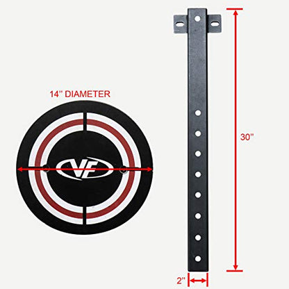Valor Fitness Wall Ball Target with Extension - 14 in Rig Power Cage Attachments for Strength Endurance Arm Triceps Biceps Workouts RG-12