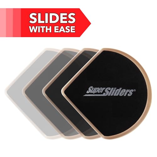 Super Sliders 7" Slide & Hide Corner Reusable Furniture Sliders for Carpet, Anti-Slip Protective Furniture Moving Pads for Beds, Sofas, Dressers, Set of 4, Beige - size: 7 Inch, style: For Carpet