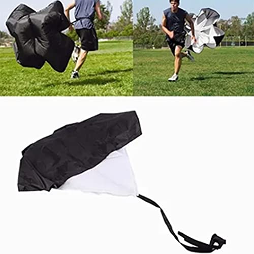 HERCHR Running Umbrella, Speed Resistance Parachute with Adjustable Strap Black Running Speed Chute Parachute for Acceleration Training