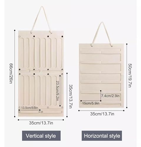 2 Pack Hair Bows Holder Organizer for Girls Women Wall Hanging Large Capacity Hair Cord Headband Storage Hair Accessories Organizer (2Pack Coffee)