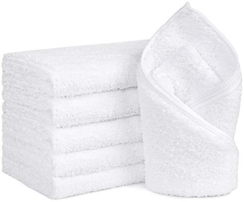 Orighty 6-Pack White Hand Towels - Quick Drying & Absorbent Microfiber Gym Towels 16x28 inches - Lightweight & Thin White Yoga Towel - Multi-Purpose Camping Towel for SPA, Hotel & Bathroom - color: White, size: Pack of 6