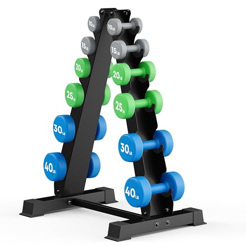 Dumbbell Rack Stand, Heavy Duty A-Frame Dumbbell Storage Rack, 5 tier Steel Dumbbell Holder for Home Gym Space Saver 200 LBS Capacity