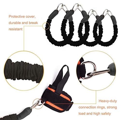Exercise Boxing Resistance Bands Leg Strength Training Home Workout Equipment Bounce, Explosive Power Training for MMA, Bounce,etc Indoor and Outdoor Fitness Training, Set of 12