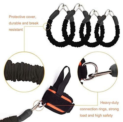 Exercise Boxing Resistance Bands Leg Strength Training Home Workout Equipment Bounce, Explosive Power Training for MMA, Bounce,etc Indoor and Outdoor Fitness Training, Set of 12