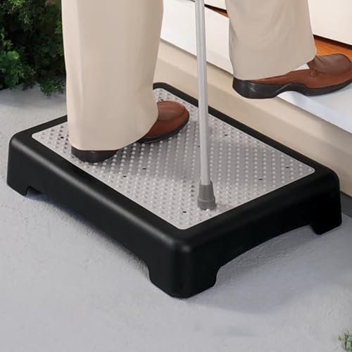 3.7 in Height One Step Stool for Adults Elderly Seniors, Non-Slip Portable Mobility Platform Step Riser for High Beds,Bathroom,Bedroom,Kitchen,Bedside,Kids Support