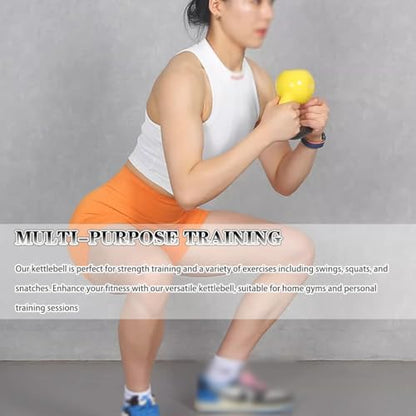 Kettlebell Weights Women's Fitness Shaping Kettle Bells, Home Squat Exercise Kettle Ball, Vest Line/Peach Buttocks, Create A Perfect Body Curve(Yellow-4kg) - color: Yellow-4kg