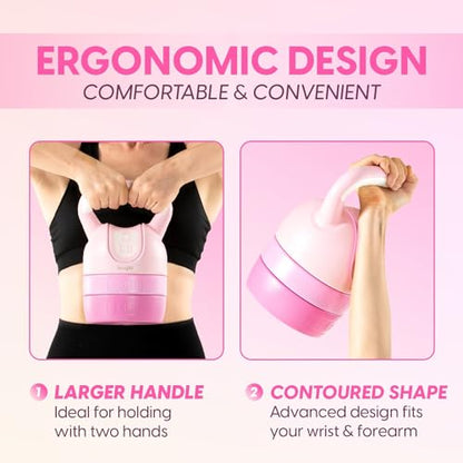 Yes4All Kettlebell Sets - Adjustable Kettlebell Set for Strength Training - Kettlebells Adjustable Weight for Versatile Workouts - color: C. Pink, style: A. Single