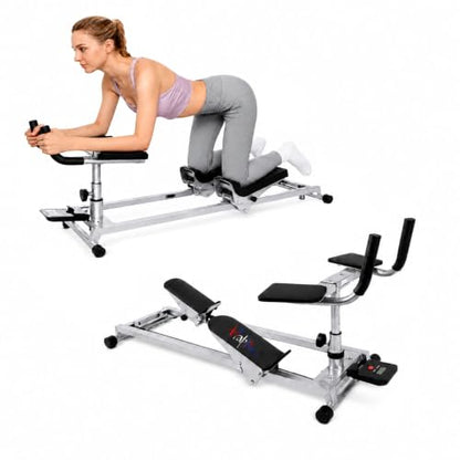 Happlee Crawling Machine for Adults Core Twist Trainer and Back Workouts with Counter 5 Height Settings 3 Angle Settings Home Gym Equipment