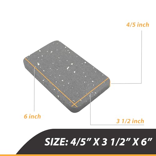Thick Rubber Treadmill Mat Pads, for Noice Reduce, Anti Vibration, Floor Protection of Exercise Equipment, Stationery Bike, Rowing Machine and Home Gym Station ( 6 inch Length, 3 1/2 inch Width)
