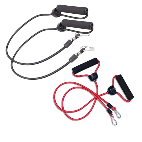 2Pcs Workout & Exercise Band Stepper Resistance High Elastic Pull Ropes Hand Grip Rope Expander Workout &
