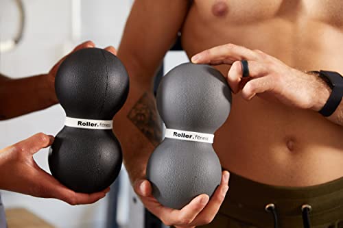 Infinity Roller, Peanut Foam Roller, Large 8-Inch Double Massage Ball Exercise Roller (Black - Firm)