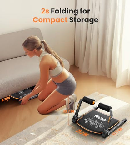 Niceday Ab Workout Equipment, Ab Machine for Stomach Workout, Ab Trainer Machine for Home, Ab Crunch Machine for Home Exercise, Sit Up Machine with 330 LBS Weight Capacity with Resistance Bands