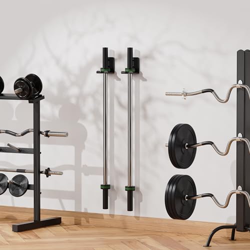 Barbell Rack Barbell Holder Wall Mount Barbell Storage Holder Olympic Bar Hanger for Home, Commercial, Garage Gym - color: Single Bar Holder