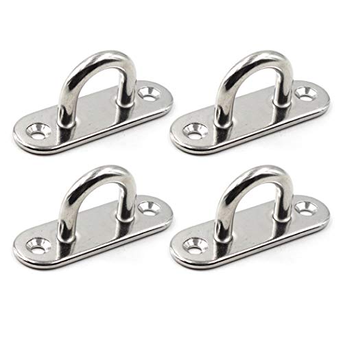 304 Stainless Steel Eye Pad Plate Anchor Mount 5/16" 8mm Great for Yoga Swings Hammocks/Boat Rigging/Marine Deck Hardware/Suspension Training Straps - color: 8mm ellipse