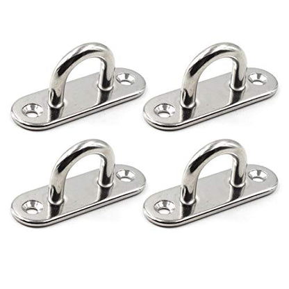 Ceiling Wall Mount Hook Heavy Duty Anchor 1/4" 6mm 304 Stainless Steel Great for Yoga Swings Hammocks/Boat Rigging/Marine Deck Hardware/Suspension Training Straps - color: 6mm ellipse