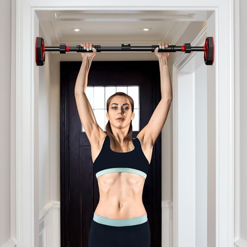 Pull Up Bar For Doorway, No Drilling Or Tools Required, 60-100cm Adjustable Size, Exercise Door Frame Bar, Home Fitness Pull Up Equipment, Heavy-Duty Construction, For Maximum Strength And Stability