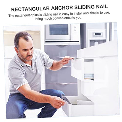 Hemoton Furniture Sliders Plastic Core Sliders for Drawer Guides Stops Easy Repair for Broken Drawer Glides