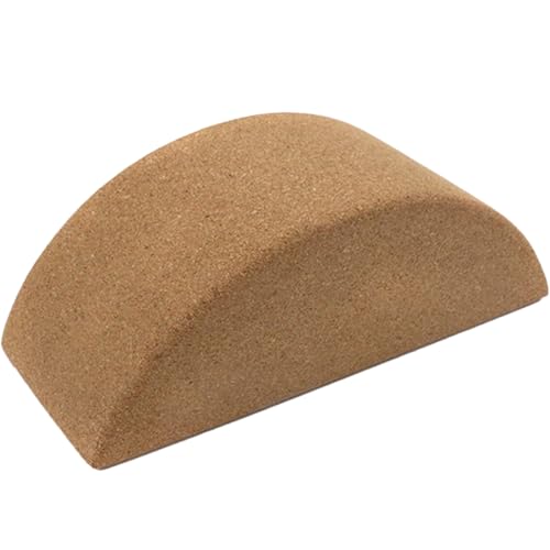 Yoga Balance Brick Set Soft Cork Half-crescent Yoga Blocks Non-slip Surface Core Strength Training Stability Pilates Fitness Exercises
