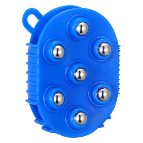 Handheld Massage Roller Ball Glove - Manual Lymphatic Massager Cellulite Remover - 360° Rolling Metal Balls Body Massager Tool for Neck Back Leg Circulation Pain Relief