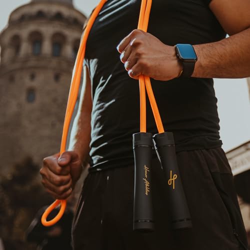 3.0 Muay Thai Style Weighted Jump Rope/Crafted for High-Intensity Training/Muay Thai & MMA - Lasting PVC Jump Rope - Heavy 1.1lb PVC Jump Ropes for Fitness - color: Neon Orange