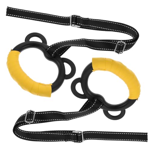 Adjustable Gymnastics Rings Set, Indoor Fitness Hanging Pull-up Rings with Non-Slip Straps for ’s Bodyweight Training and Home Exercise Equipment