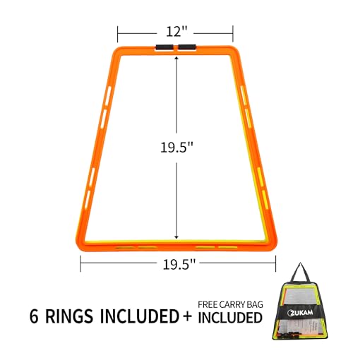 Trapezoid Agility Rings for Speed Training & Agility Footwork Training Speed Hurdles Ladder with Carrying Bag