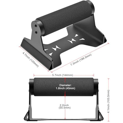 SELEWARE Wood Push Up Bars Steel Calisthenic Parallette Bars Handstand Bars - color: C: Foam Covered Grip (7.3"L x 4.1"H)