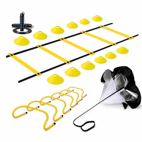 Agility Ladder Training Kit, Speed Ladder & Soccer Cones, for Basketball Training - style: Speed Agility Training Set VI