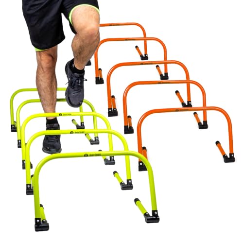 Body Sport Adjustable Athletic Speed Training Hurdles, Jumping & Speed Training Fitness Equipment, Hurdles for Track & Field, Basketball, Soccer & More