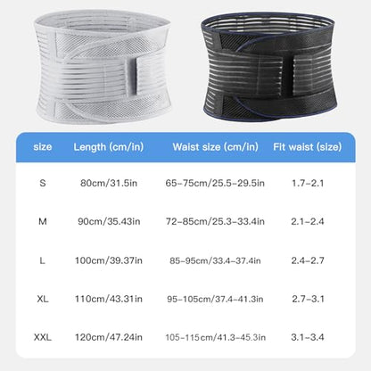 Lightweight Back Brace for Lower Back Pain Men Women, Breathable Lumbar Support Waist Support Brace for Women Lower Back Pain Relief Products, Adjustable Waist Belt Sciatic Nerve Brace for Women Men (Black, Small)